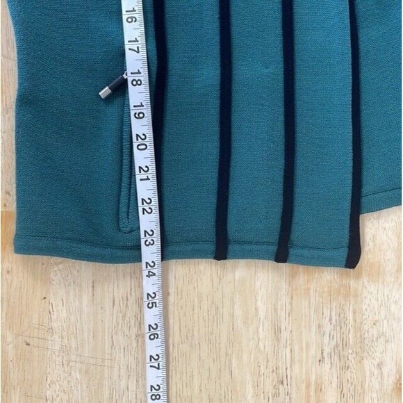 Jamie Sadock Jacket Medium Long Sleeve Sweater Knit Green Modern Golf Medium EUC - Picture 14 of 14